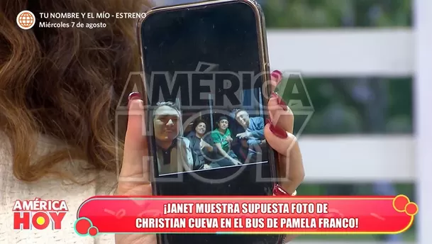 Christian Cueva con el chofer de Pamela Franco.