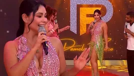 Pamela luciendo su cuerpazo en tremendo traje | Composición: Katherine Lozano | Fuente: América Televisión