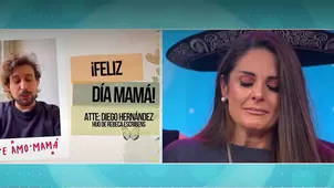 Rebeca Escribens lloró por sorpresa de su hijo Diego