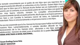 La exesposa de Richard se pronunció ante las acusaciones de Camila