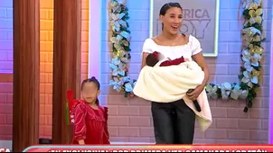 Samahara Lobatón presentó a sus hijas en TV por primera vez