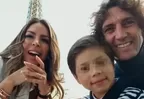 Sheyla Rojas reapareció en vivo con Antonio Pavón y su hijo en París