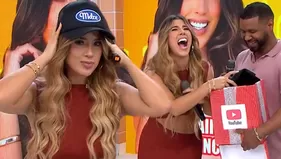 Yahaira Plasencia modeló gorra de Jefferson Farfán en vivo