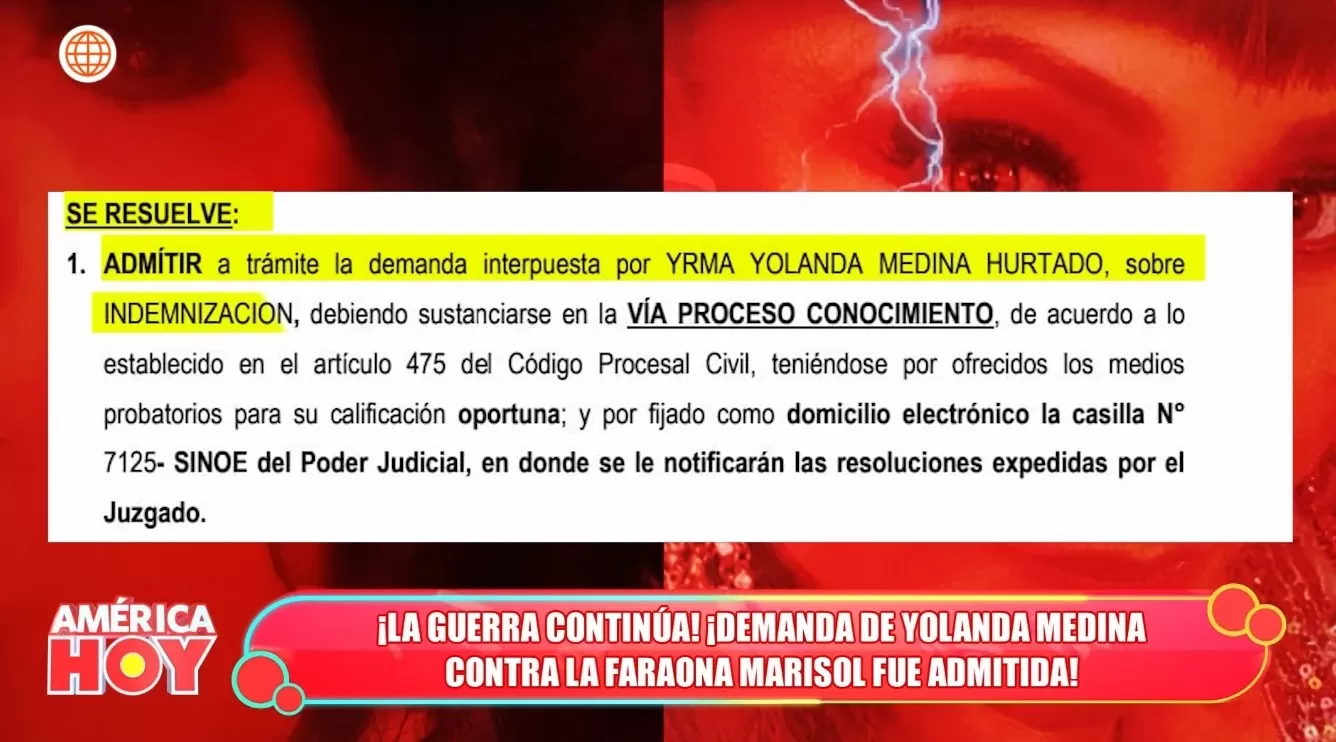 Demanda de Yolanda Medina a Marisol fue admitida. (Foto: América Hoy)