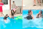 Zully sorprendió al lanzarse a la piscina por inesperada razón