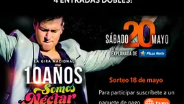 América tvgo te lleva al concierto: “10 Años Somos Néctar”