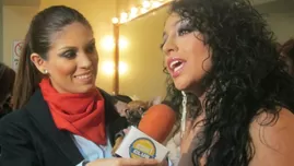 	<p>Sara Peralta entrevistando a Sara Manrique</p>