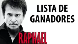 Conoce a los ganadores del concurso para ir concierto de Raphael 