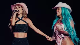 Karol G y Anahí lloraron al cantar juntas "Sálvame" de RBD en concierto