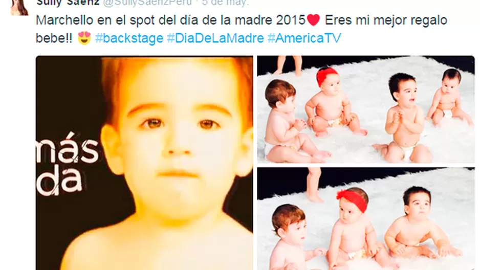 Sully Sáenz publicó algunas imágenes de la grabación del spot