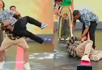 Christian Domínguez sufrió insólita caída al bailar con Edson