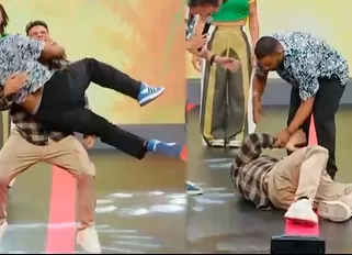 Christian Domínguez sufrió terrible caída al bailar con Edson Dávila. | Fuente: América Televisión