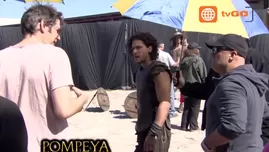 	<p>Detr&aacute;s de c&aacute;maras de la pel&iacute;cula "Pompeya".</p>