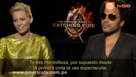 	<p>Elizabeth Banks y Lenny Kravitz.</p>