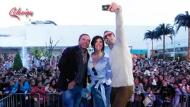 	<p>Magdyel Ugaz, David Villanueva y Marcos Llunas se reunieron con miles de fans</p>