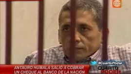 Antauro Humala salió del penal Virgen de Fátima para cobrar un cheque en el Banco de la Nación