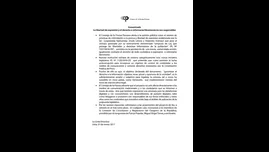 	<p>Comunicado del Consejo de la Prensa. Foto: captura de TV</p>