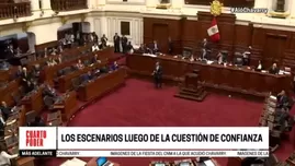 	<p>Cuesti&oacute;n de confianza: posibles escenarios luego que el Ejecutivo la presente al Congreso. Foto: Captura</p>