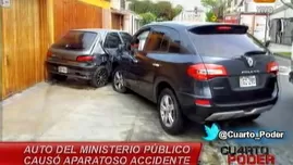 Denuncian que camioneta de la seguridad del Fiscal de la Nación chocó auto y no tenía SOAT