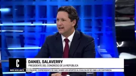 	<p>Entrevista al presidente del Congreso, Daniel Salaverry. Foto: Captura</p>