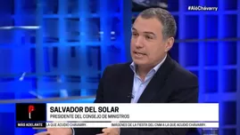 	<p>Entrevista al presidente del Consejo de Ministros, Salvador del Solar. Foto: Captura</p>