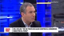 	<p>Entrevista al presidente del Consejo de Ministros, Salvador del Solar. Foto: Cuarto Poder</p>