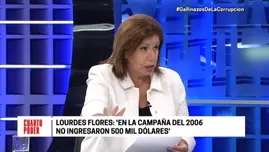 	<p>Flores afirm&oacute; que en la campa&ntilde;a del 2006 no ingresaron 500 mil d&oacute;lares. (Foto: Captura/Video: Cuarto Poder)</p>