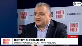 Entrevista a Gustavo Guerra García, candidato a la alcaldía de Lima por Juntos por el Perú