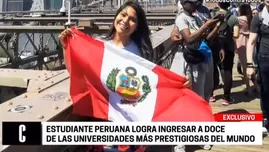 	<p>Joven peruana logró ingresar a 12 de las mejores universidades del mundo. Foto: Cuarto Poder</p>