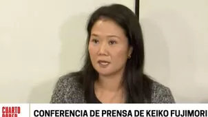 Keiko Fujimori ofreció conferencia de prensa en la que agradeció apoyo recibido