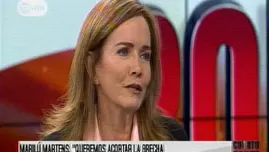 	<p>Marilú Martens, ministra de Educación. Video: América TV</p>