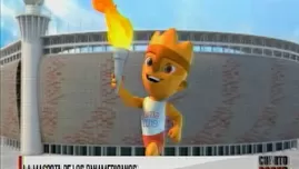 	<p>Milco, la mascota de los Panamericanos 2019 en Lima. Video: América TV</p>