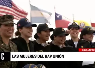 	<p>Las mujeres del <span class="caps">BAP</span> Unión. Foto: Cuarto Poder</p>