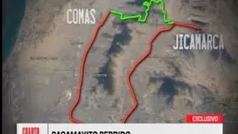 	<p>El &#8216;pasamayito&#8217; entre Comas y Jicamarca. Video: América TV</p>