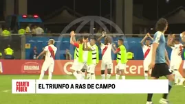 	<p>Perú vs. Uruguay: el triunfo de la Selección Peruana a ras de campo. Foto: captura</p>