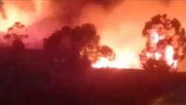 	<p>Pisco: gran incendio consume f&aacute;brica de chocolate Machu Picchu Foods. (Foto: Captura/Video: Cuarto Poder)</p>