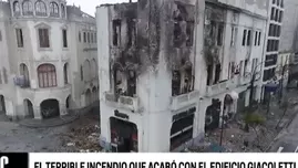 	<p>Siniestro destruy&oacute; hist&oacute;rico edificio de la Plaza San Mart&iacute;n. (Foto: Captura/Video: Cuarto Poder)</p>