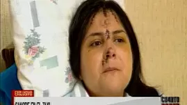 	<p>Sangre en el taxi. Video: América TV</p>