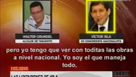 	<p>La conversación de Ysla con el alcalde de Tarapoto. Video: América TV</p>