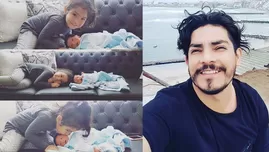 	<p>Erick Elera y sus hijos Flavia y Lucas</p>