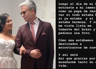 Elisa Tenaud dedica extenso y conmovedor mensaje a Diego Bertie: Un día me dijiste te quiero mucho hijita, yo soy tu papá.