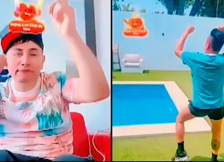 Cueva junto a Gerald Oropeza