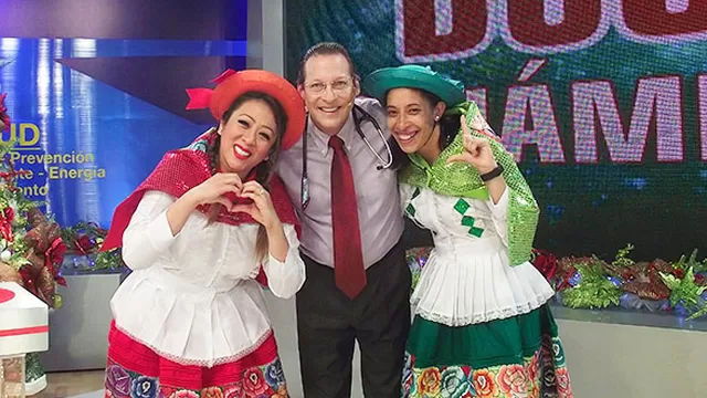 	Las mamachas Yennifery Sujey junto al doctor Tomás Borda