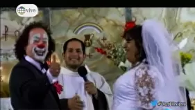 Así fue la singular boda del payaso 'Chupetín'  