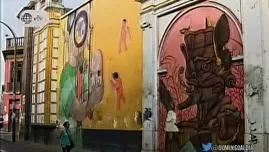 	<p>Los murales eran de vistosos colores y novedosos diseños. Foto: captura de video <span class="caps">DAD</span></p>