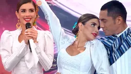 	<p>Korina Rivadeneira baila marinera nortena en Reinas del Show.</p>