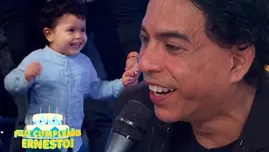 Ernesto Pimentel lloró de emoción al ver a Gaelito, su hijo, en su cumpleaños