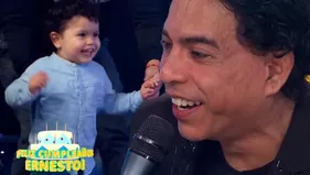 Ernesto Pimentel lloró de emoción al ver a Gaelito, su hijo, en su cumpleaños