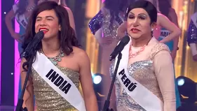 La "Uchulú" y Fernando Armas interpretaron a Miss India y Miss Perú en divertida parodia