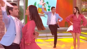 Angelo Fukuy y Maju Mantilla se lucieron bailando marinera en despedida de soltero del cantante